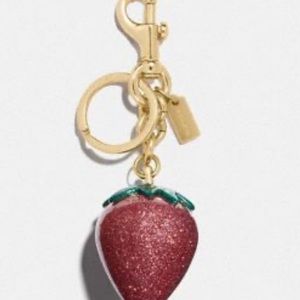 Coach strawberry handbag keychain charm
